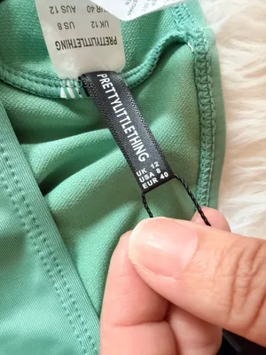 PrettyLittleThing Jade Mix & Match Square Neck Bikini Top US 8 thumbnail 3