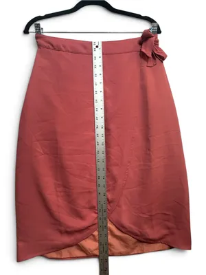 J.Crew Women’s Size 4 Rose Pink Wrap Tulip Pencil Skirt Side Bow Lined thumbnail 7