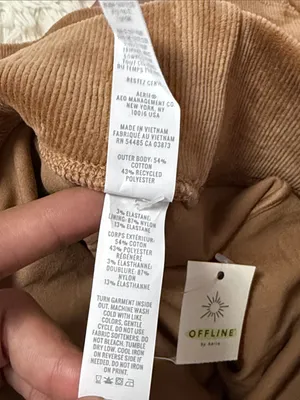 Offline by Aerie Brown Corduroy Skater Skirt thumbnail 4
