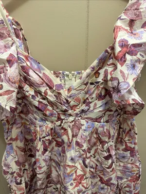 Fourteen & 9th Pastel Pink Floral Ruffle V-Neck Mini Dress thumbnail 4