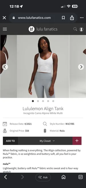 Lululemon Tank thumbnail 5