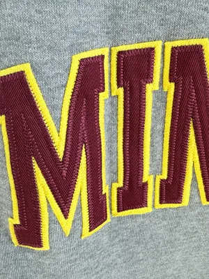 Minnesota Gophers Off-The-Shoulder Sweatshirt Gray thumbnail 4