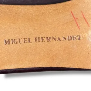 Vintage 80s Burgundy Leather Heels Size 7N Miguel Hernandez Bullock’s Spain‎ thumbnail 9