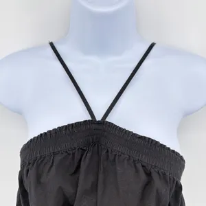 Rachel Parcell Black Halter Maxi Dress Smocked Waist Adjustable Straps L Large thumbnail 4