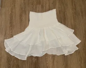 SheIn White Ruffle Skirt thumbnail 2