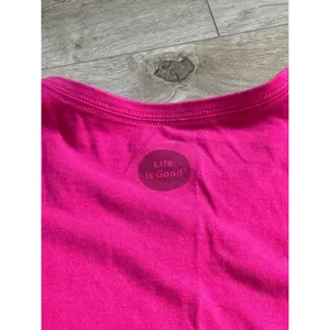 EUC Womens Life Is Good Tshirt Pink Wine Glass Crusher tee classic fit size M thumbnail 8