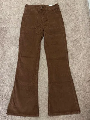 NWT American Eagle Brown Corduroy Flares thumbnail 1