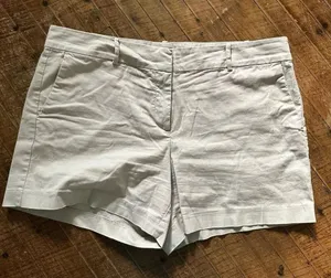 Ann Taylor tan minimalist classic size 14 flat front shorts thumbnail 1