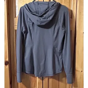 Yogalicious Womens Slim Fit Zip‎ Up Hoodie Jacket Purple M Athleisure Activewear thumbnail 3