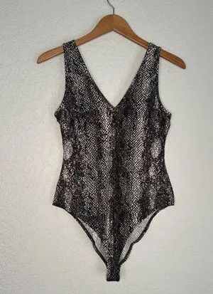 Abound Snakeskin Bodysuit Size Large Tank Nordstrom Y2K Date Night Going Out thumbnail 1