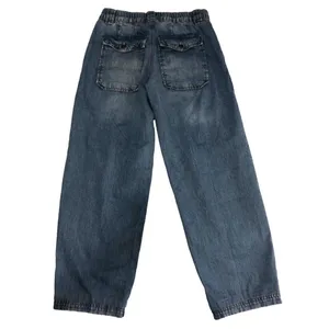 Barrel Jeans XS Low Slung Free People Maeve Oversized Trouser Wide Blue Boho thumbnail 5