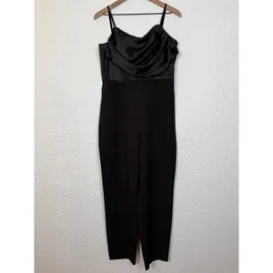 Bardot Jamila Corset Jumpsuit Black Evening Elegant Formal Size XL thumbnail 2
