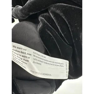 Eileen Fisher Black Velvet‎ Wrap Dress Women Sz XS Rayon Silk Holiday Party thumbnail 7