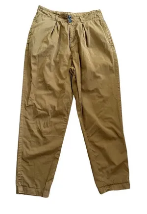 Free People Khaki‎ High Rise Pleated Pants – Size 6 thumbnail 1