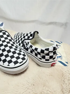 Custom Women’s Vans Checkerboard Slip-On Loafers - Black & White- new! Size 8W thumbnail 10