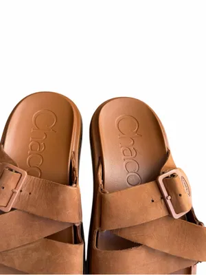 Chaco - Townes Slide Cashew Brown Nubuck Leather Sandals Sz 7 thumbnail 3