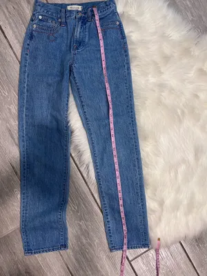 Madewell Straight-Leg Blue Denim Jeans thumbnail 3