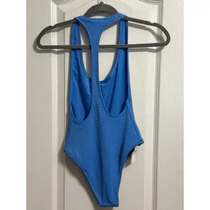 Aerie Racerback Crinkle Textured One Piece Swimsuit High Cut Summer Beach Resort thumbnail 3