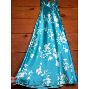 NWT Lulus Glamorous Efforts Aqua Floral Print Tie-Back Midi Dress Cruise Sz XS thumbnail 5