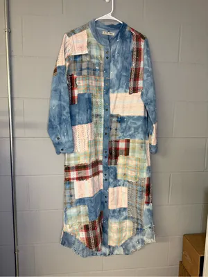 We The Free Phoenix Patched Shirtdress Duster Women’s Sz XS Patchwork Maxi Dress thumbnail 4