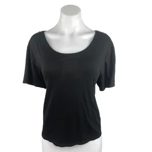 Aritzia TNA Alpha Black Scoop Neck Short Sleeve Pullover Tee T Shirt Top Size M thumbnail 5