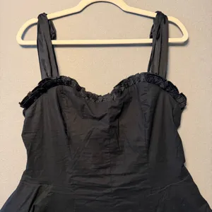 Free People Midnight Magic Mini Dress Ruffle Sweetheart Smocked Back Women Sz XL thumbnail 10