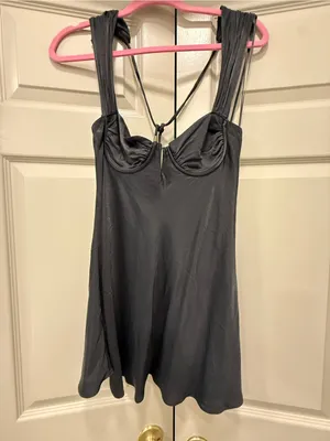 Free people Stella mini dress size small satin thumbnail 3