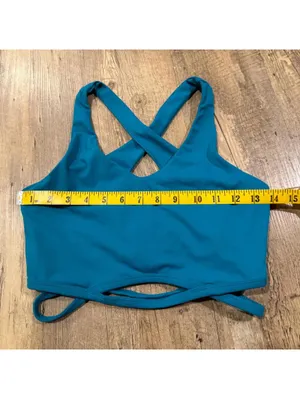 Fabletics Blue Cross-Back Sports Bra XS thumbnail 2