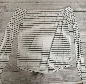 Off The Shoulder Long Sleeve Shirt Size L thumbnail 2