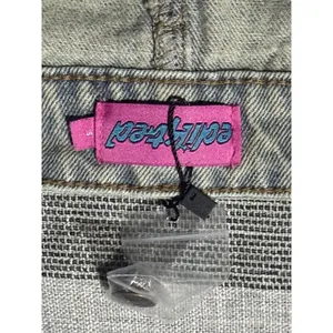 Edikted Blue Washed Denim Micro Mini Skirt Y2K Low Rise Size Small S15992 thumbnail 4