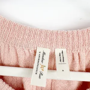Meadow Rue Anthropologie Womens Peach Textured Boucle Boho Ribbed Sweater Size S thumbnail 5