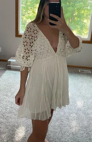Free People White Dress Size Medium thumbnail 3
