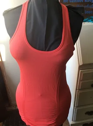 Athleta athletic tangerine orange workout tank top thumbnail 1