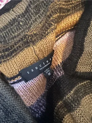 Sanctuary Striped Knit Open-Front Sweater Vest in Mustard and Black thumbnail 8