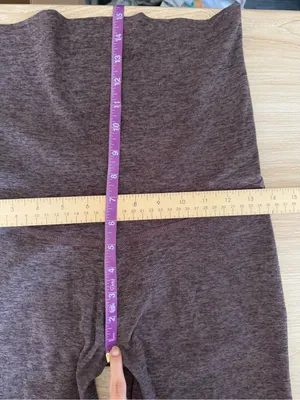 Beyond The Bump Large Spacedye Leggings Criss Cross Hem Heather Plum thumbnail 6
