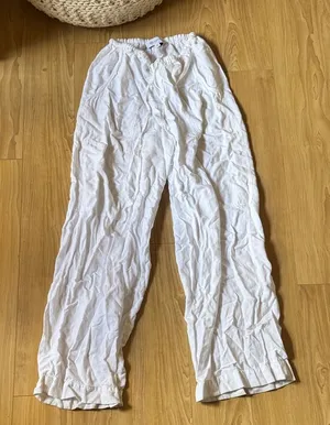 AG Adriano Goldschmied White Drawstring Pants thumbnail 1