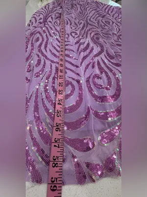 Lavender Sequin Maxi Dress with V thumbnail 5