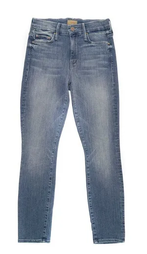 MOTHER Jeans High Waisted Looker Crop Beach in Sun Comedown thumbnail 1