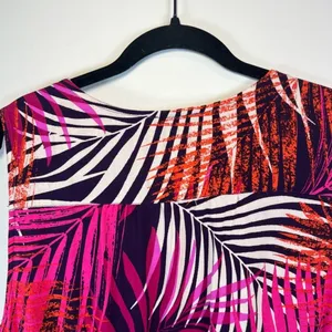 BeachLunchLounge Kayla Shift Dress Pink Purple Tropical Vacation Summer Flowy 1X thumbnail 10