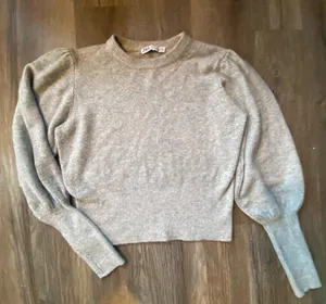 ZARA Babble Puff Sleeve Sweater Medium thumbnail 1