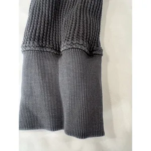 Faherty Womens Apres Organic Cotton Waffle Knit Henley Top Dark Gray Size Large thumbnail 4