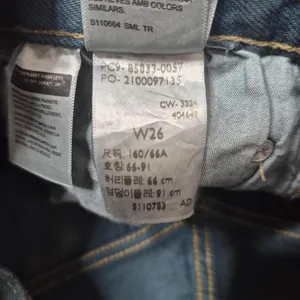 Levi's Quality Denim Mid Thigh Shorts Blue Green Size 26 NWT Irregular thumbnail 4
