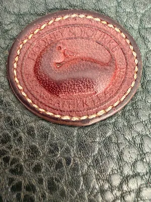 Vintage Dooney & Bourke AWL Leather Big Duck Coin Purse Ivy Green British Tan thumbnail 9