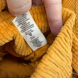 Free People Mustard‎ Yellow Corduroy Moto Jacket Belted Cropped Size S thumbnail 7