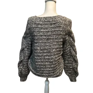 Gap Womens Chunk Knit Sweater Size S Gray Pullover Long Sleeve Angora‎ Fisherman thumbnail 2