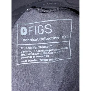 FIGS Zamora Jogger Scrub Pants Charcoal Gray Red Drawstring XXL 1000208 thumbnail 3