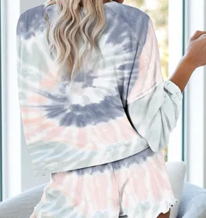 ‎Tie Dye Knit Lounge Set Blue thumbnail 1
