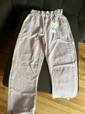 NWT Zara Light Lilac High-Rise barrel jeans size 2 thumbnail 1