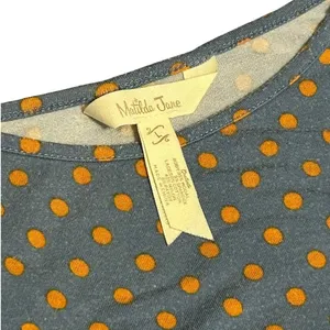 Matilda Jane Polka Dot Lace‎ Ruffle Hem Camisole Top Blue Orange Women L 24522T thumbnail 2