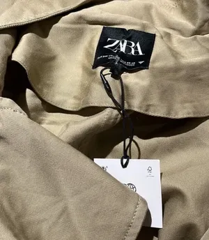 NWT Zara Oversized Trench Coat Belted Double Breasted Bloggers Fav S/M thumbnail 9